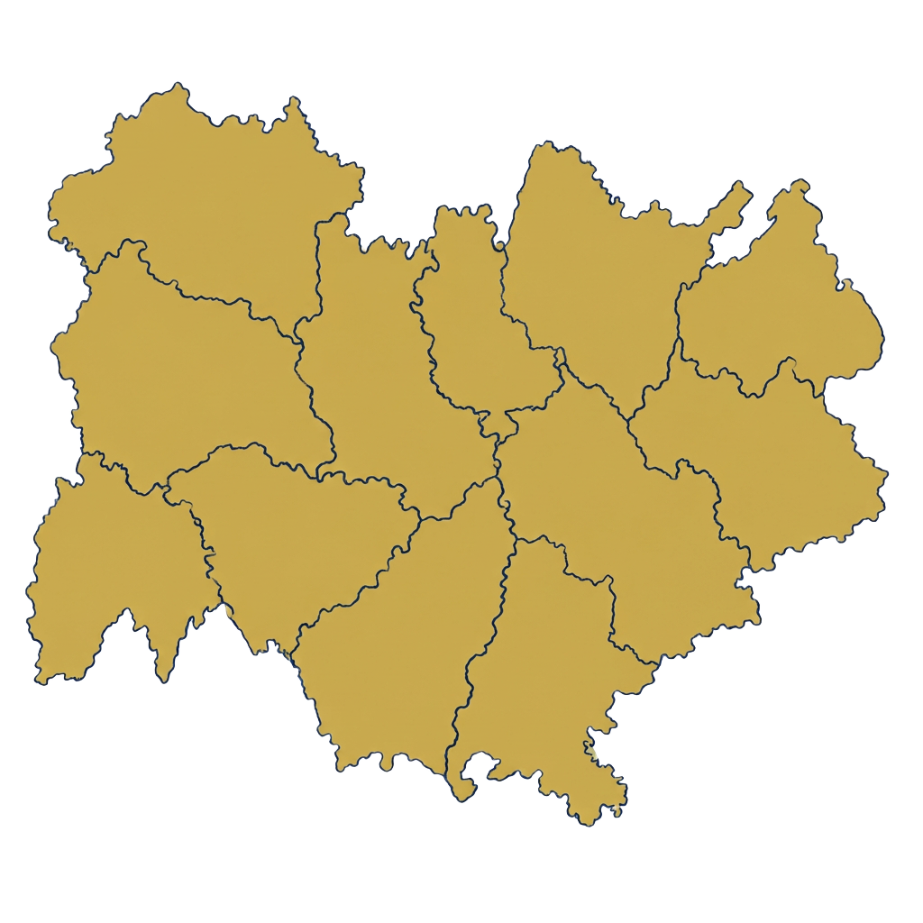 Carte de la région Auvergne-Rhône-Alpes